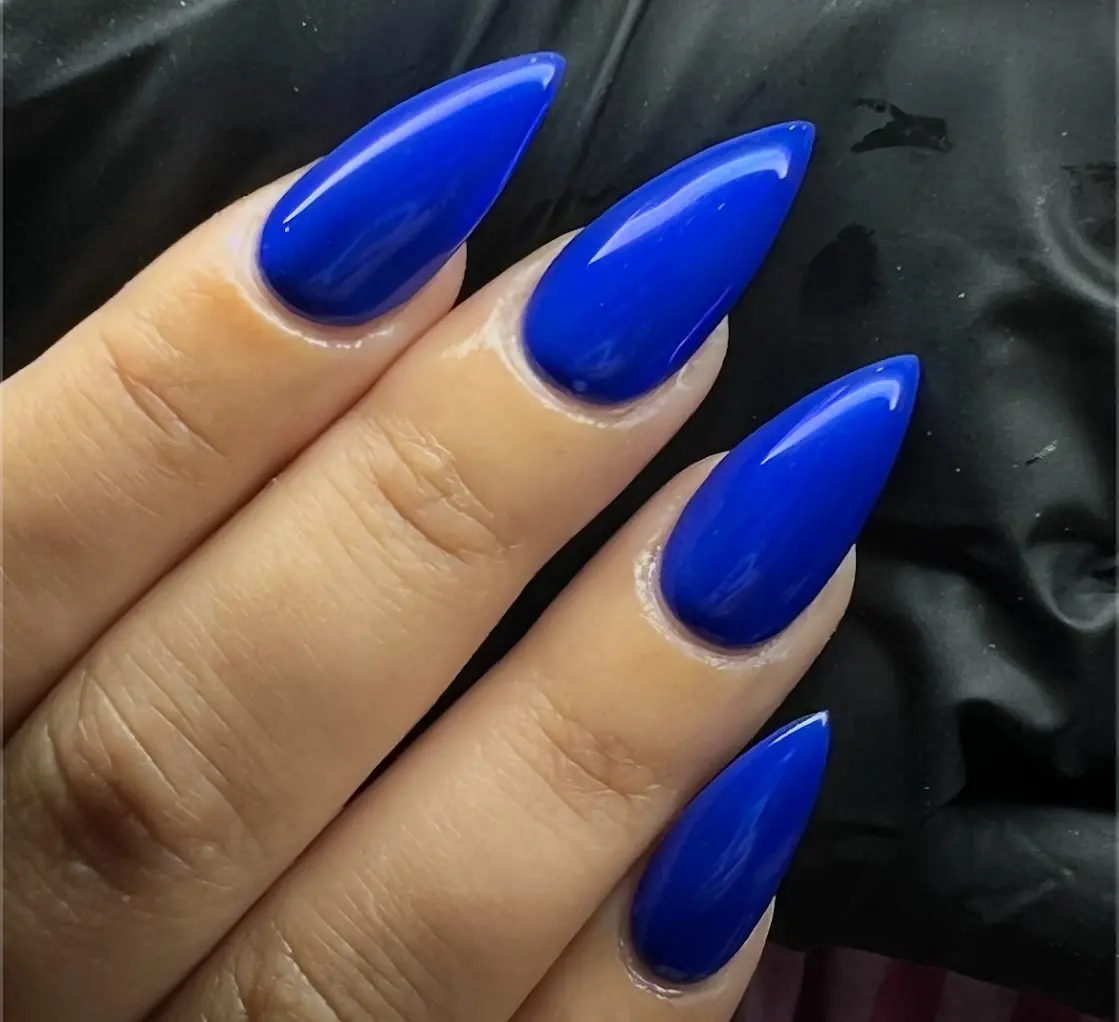 Cobalt blue stiletto nails